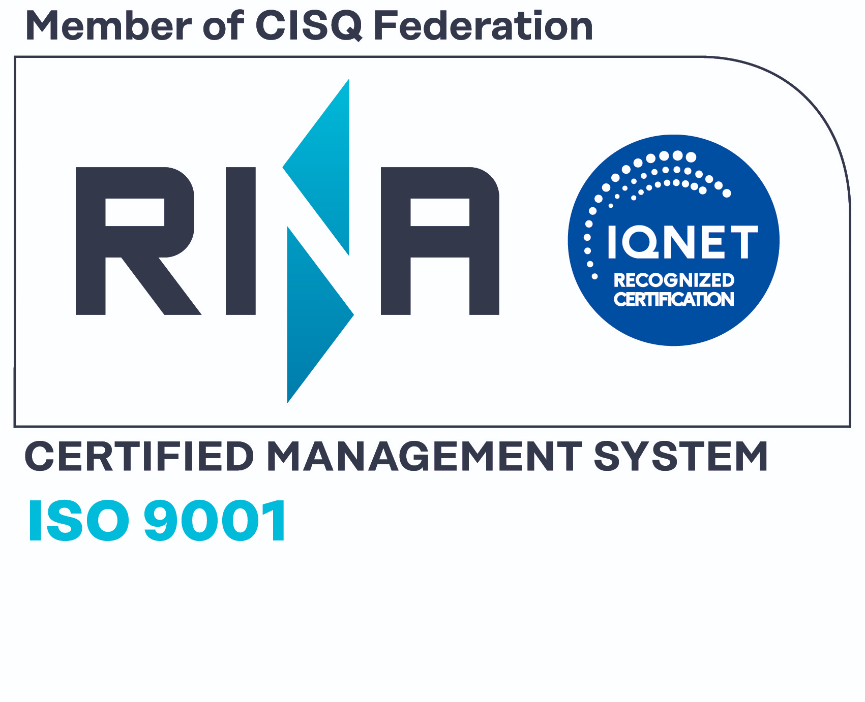 RINA IQNET – Certified Management System ISO 9001